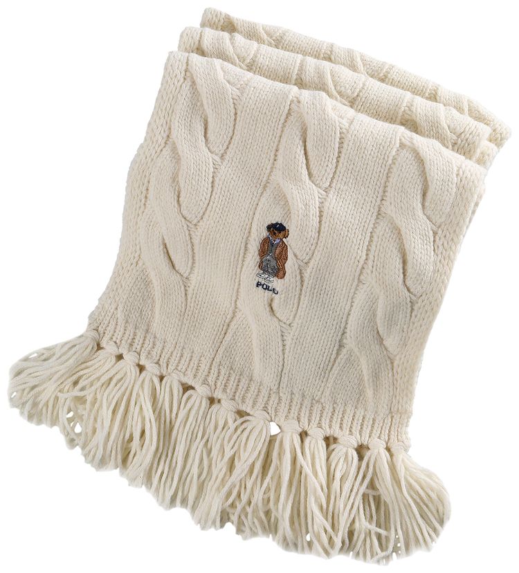 Polo Ralph Lauren Fall Bear Scarf Cream