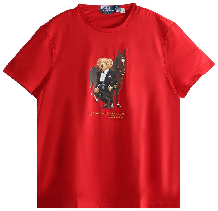 Polo Ralph Lauren Lunar New Year Short Sleeve Graphic Bear T Shirt Red