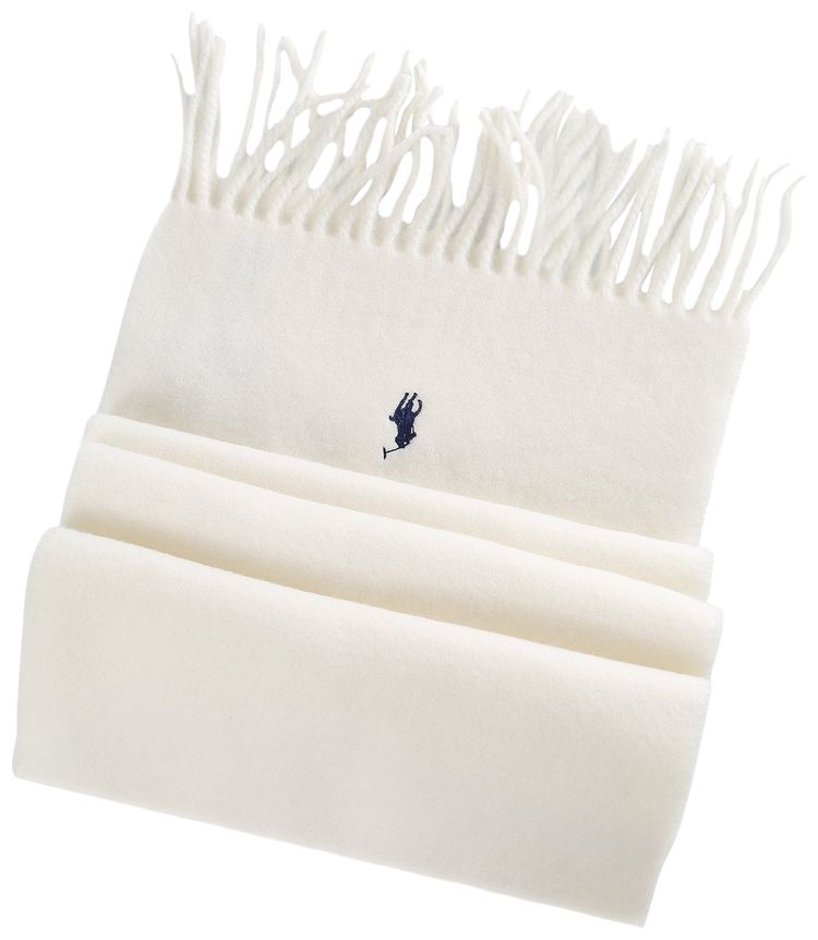 Polo Ralph Lauren Recycled Wool Scarf Chic Cream