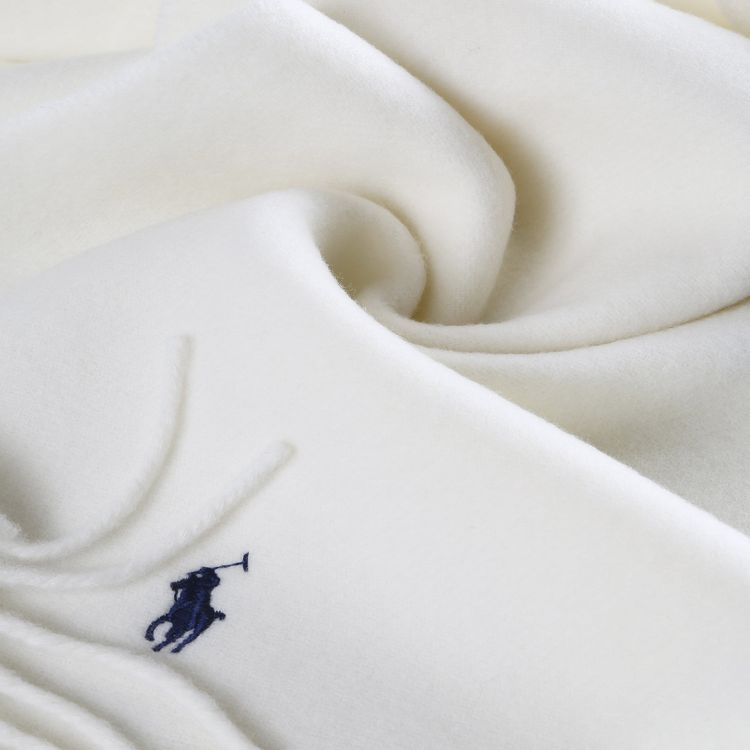 Polo Ralph Lauren Recycled Wool Scarf Chic Cream