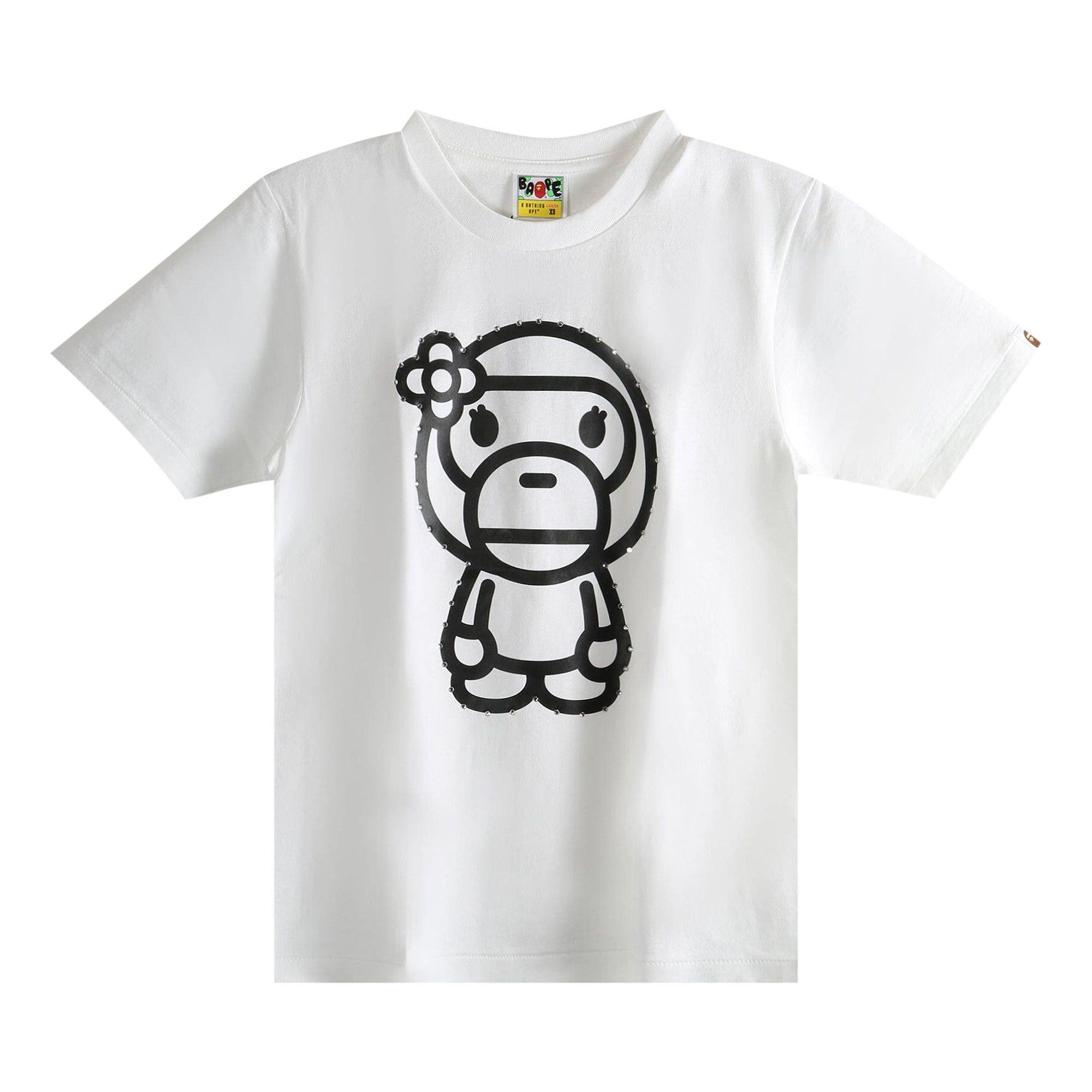 Buy BAPE Crystal Stone Big Baby Lisa Tee 'White' - 2L80 210 025