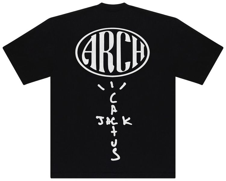 Cactus Jack by Travis Scott x Virgil Abloh x ARCH Paper Plane Tee Black