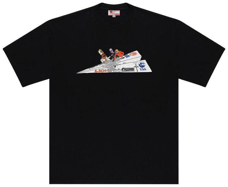 Cactus Jack by Travis Scott x Virgil Abloh x ARCH Paper Plane Tee Black