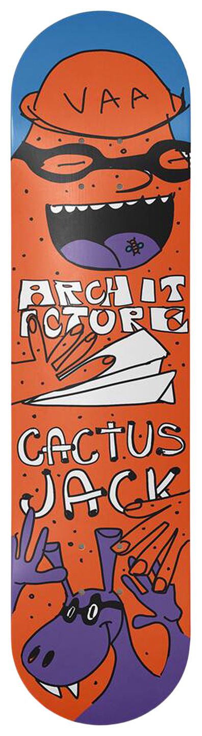 Cactus Jack by Travis Scott x Virgil Abloh x ARCH Paper Plane Skate Deck Multicolor