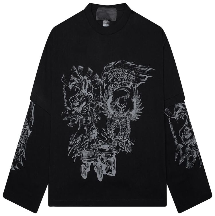 Jungles Loud Noises Long Sleeve Tee Black