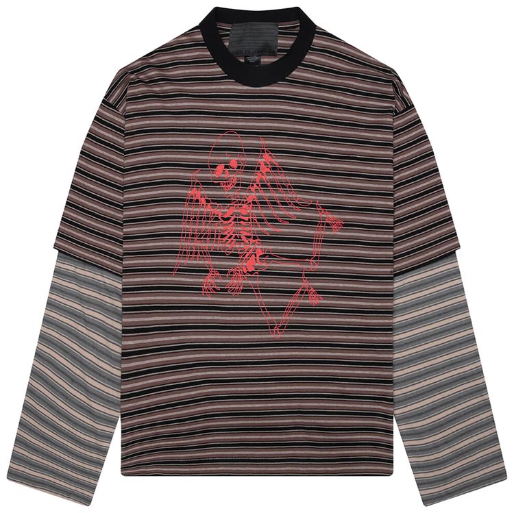 Jungles Skeleton Stripe Long Sleeve Tee Stripe