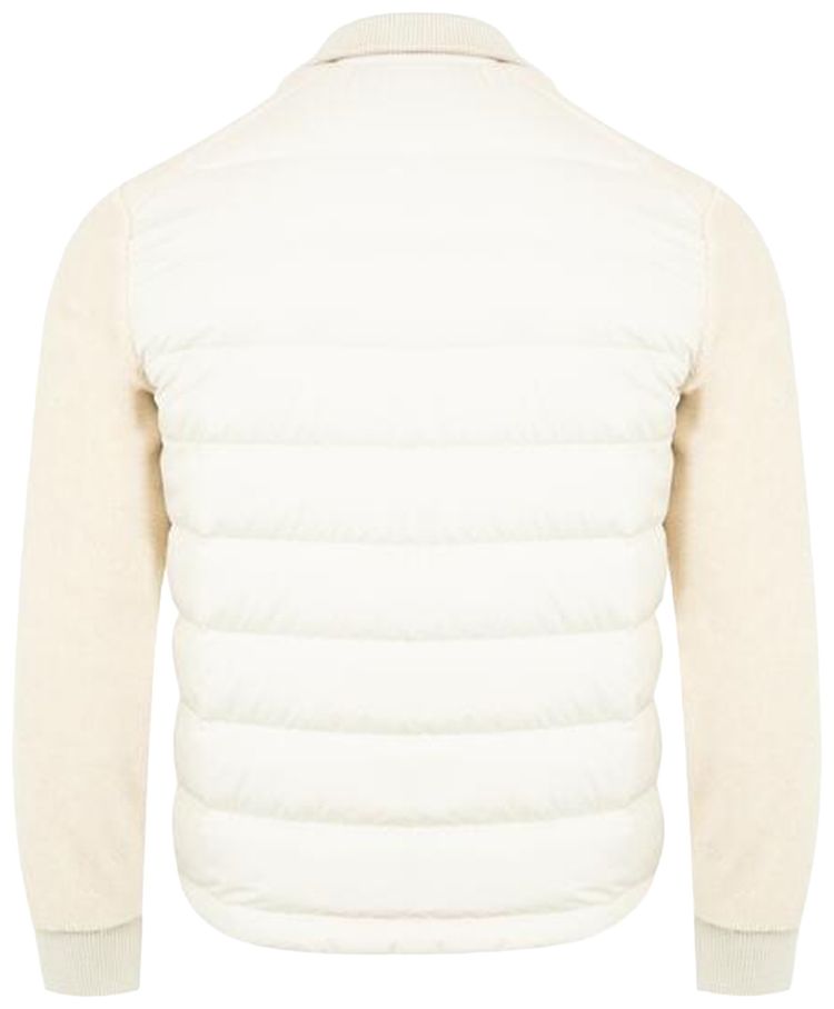 Moncler Zip Up Cardigan Beige