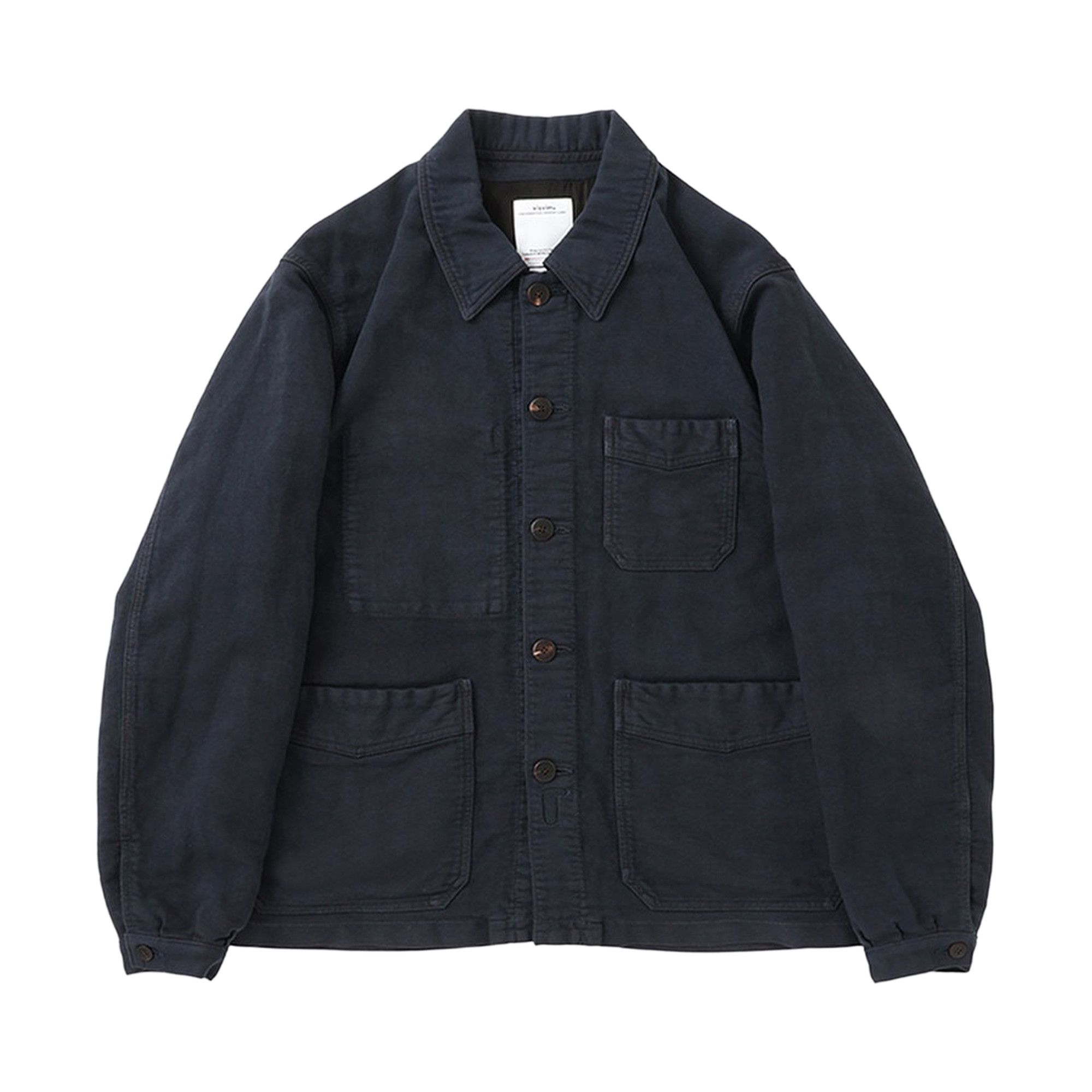 Buy Visvim Travail Coverall Moleskin DMGD 'Black' - 0125205013026