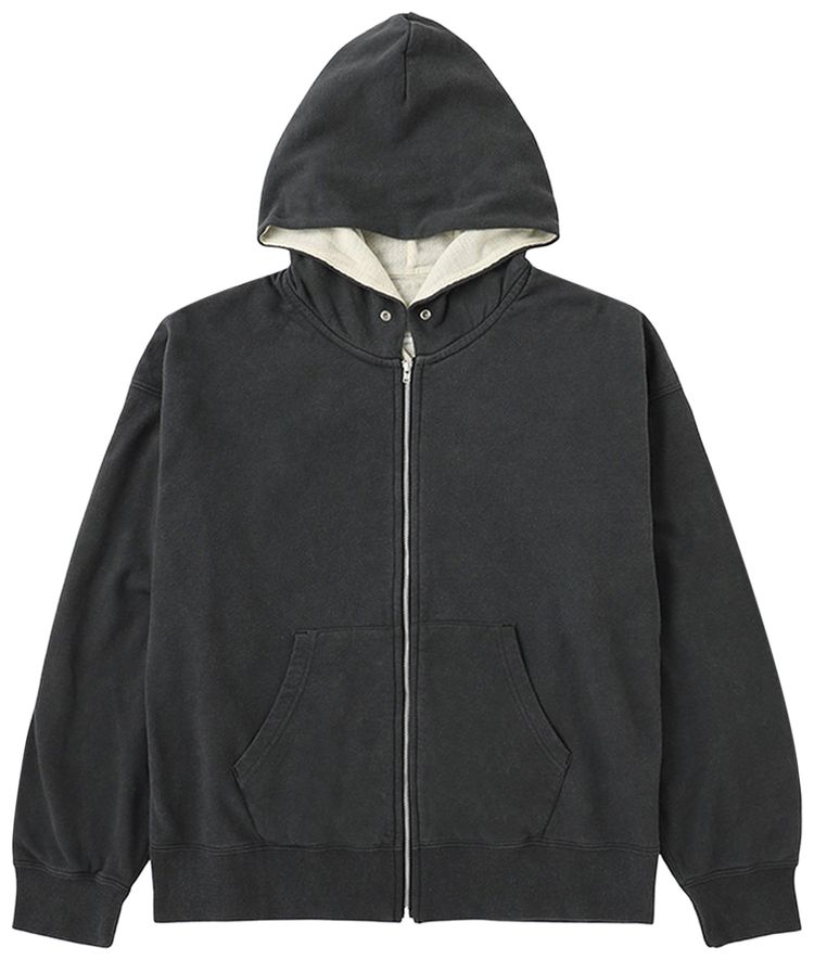 Visvim Jumbo SB Dual Hoodie FZ DMGD Black