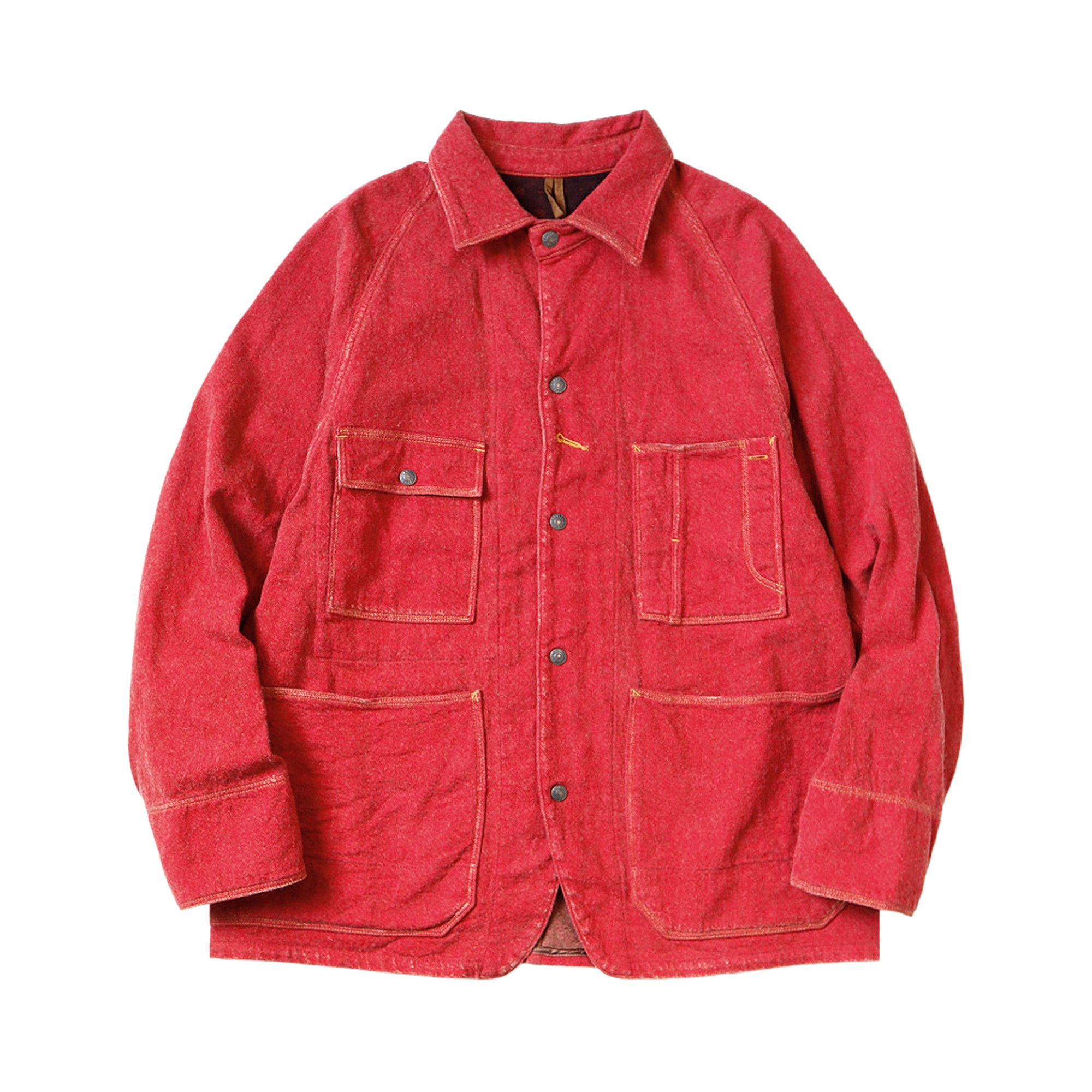 Buy Kapital Twill Aging Wool Cactus Coverall 'Fade Red
