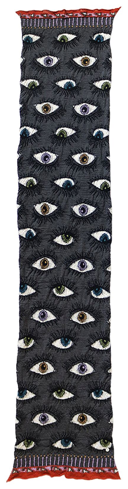 Kapital Fulling Wool Happy Speakeasy Scarf Charcoal