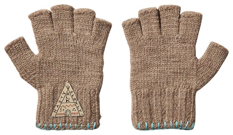 Kapital Wool Folktale Speakeasy Gloves Khaki