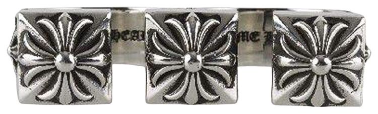 Chrome Hearts Brass Knuckles Double Ring Silver