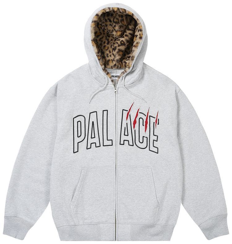 Palace Claw Zip Hood Grey Marl