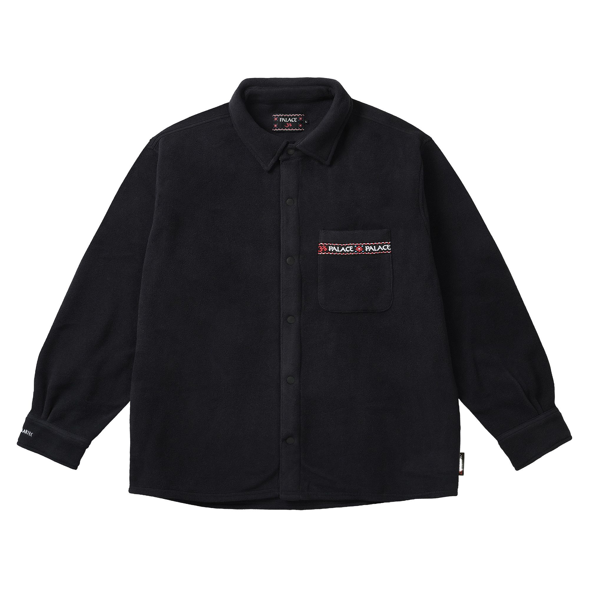 Buy Palace Polartec Om Fleece Overshirt 'Black' - P29SHT048 | GOAT