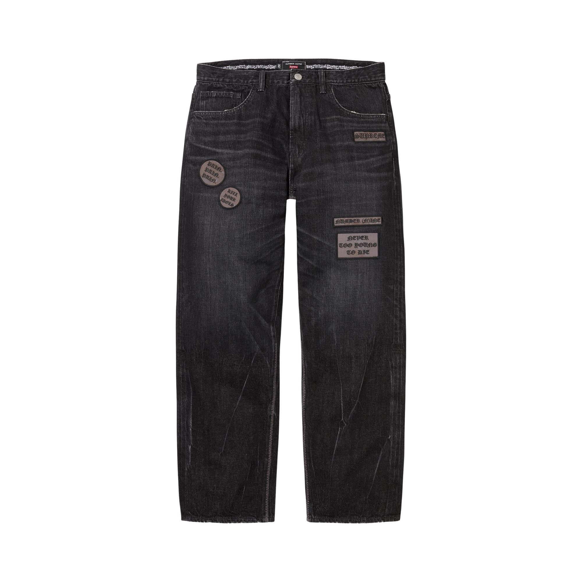 Buy Supreme x Number (N)Ine Patches Loose Fit Selvedge Jean 'Black