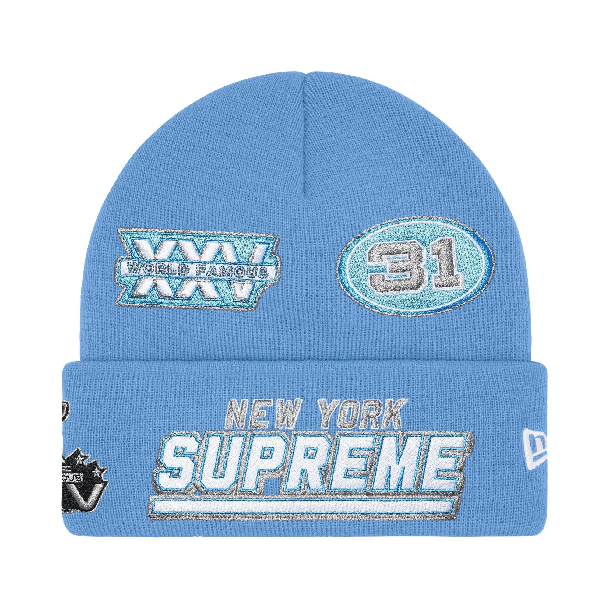 Buy Supreme New Era Football Beanie 'Light Blue' - FW25BN69 LIGHT