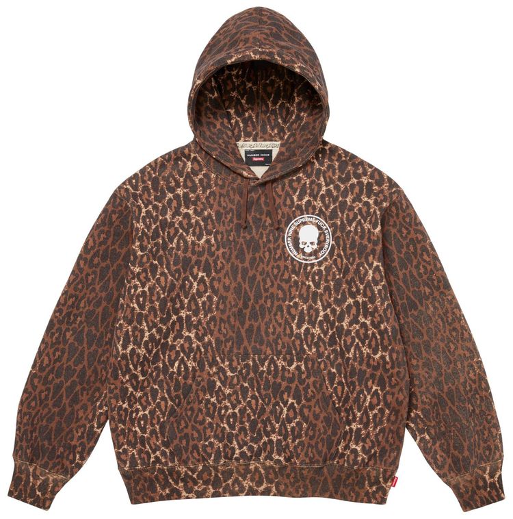 Supreme x Number NIne Hooded Sweatshirt Leopard