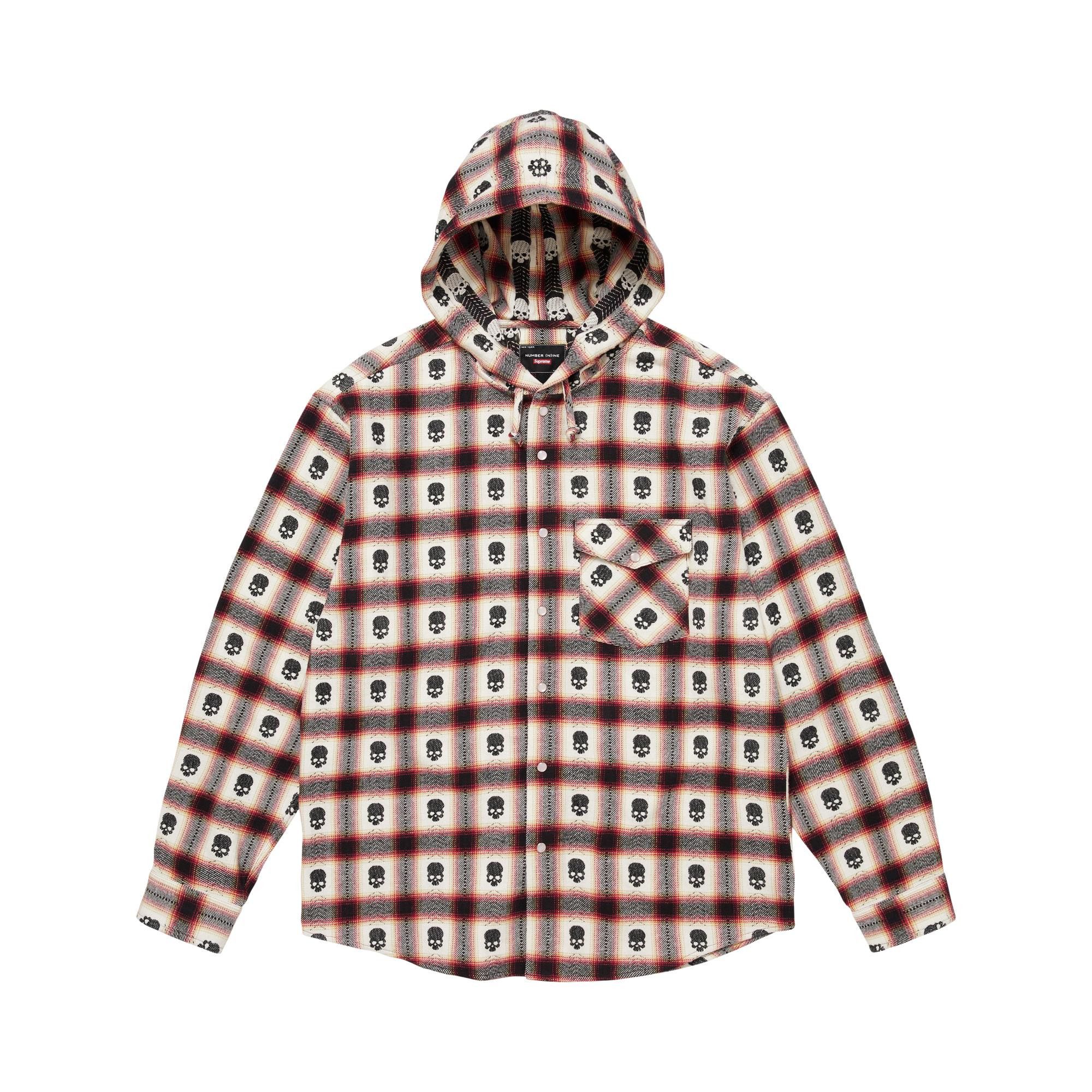 トップス Supreme x Number (N)ine Flannel Shirt Buy Supreme x Number (N)Ine Hooded Flannel Shirt 'White' - FW25S22