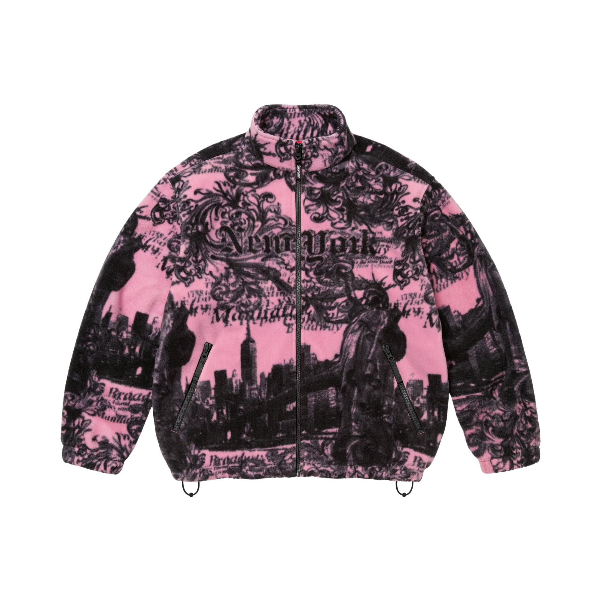 Buy Supreme New York Fleece Jacket 'Pink' - FW25J110 PINK | GOAT