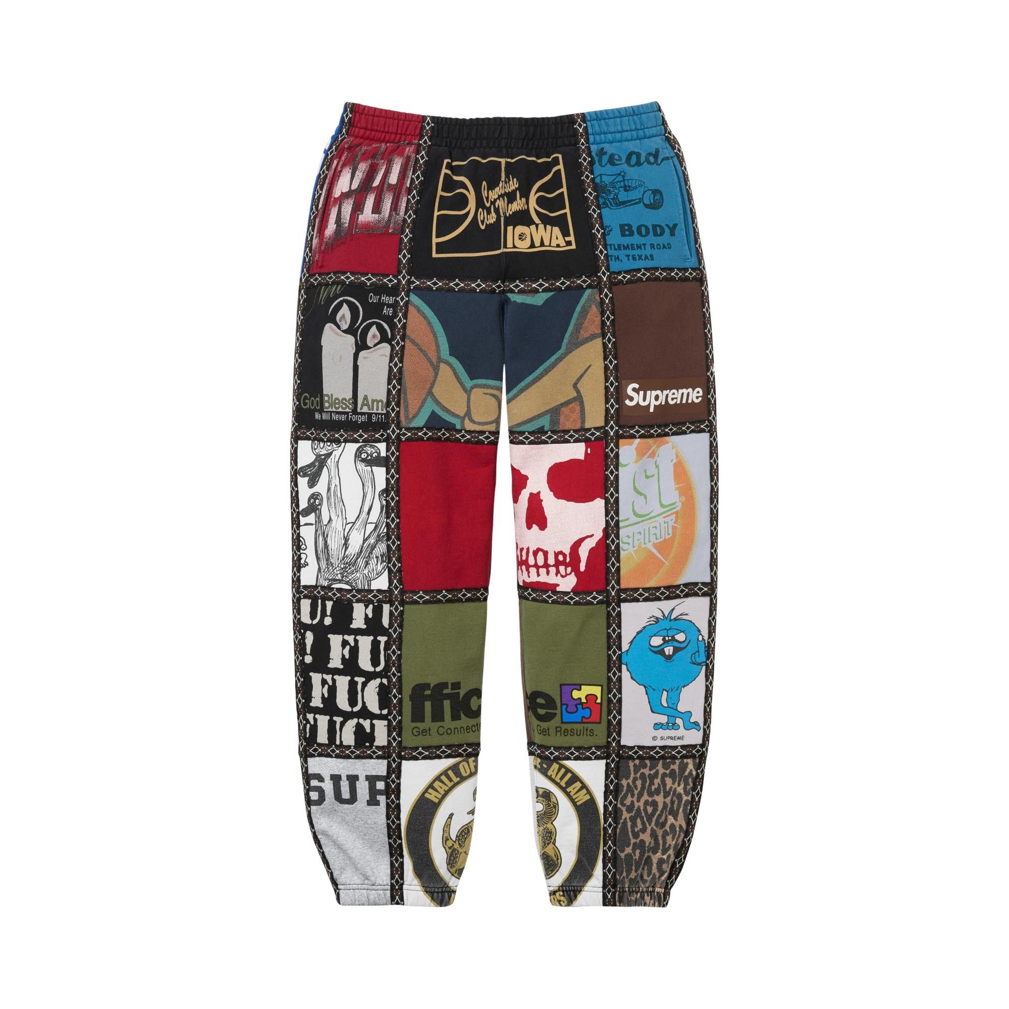Buy Supreme x Number (N)Ine Patchwork Sweatpant 'Multicolor