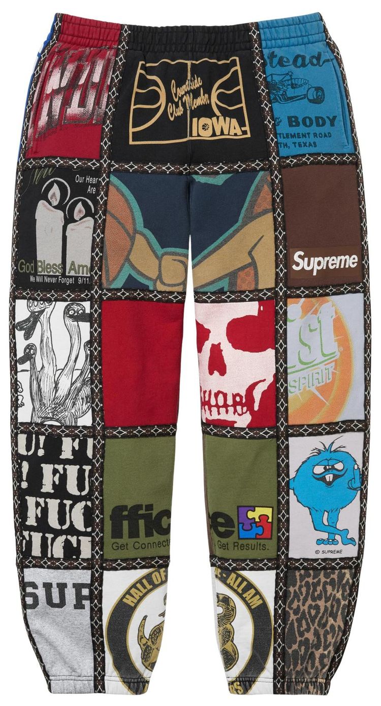 Supreme x Number NIne Patchwork Sweatpant Multicolor