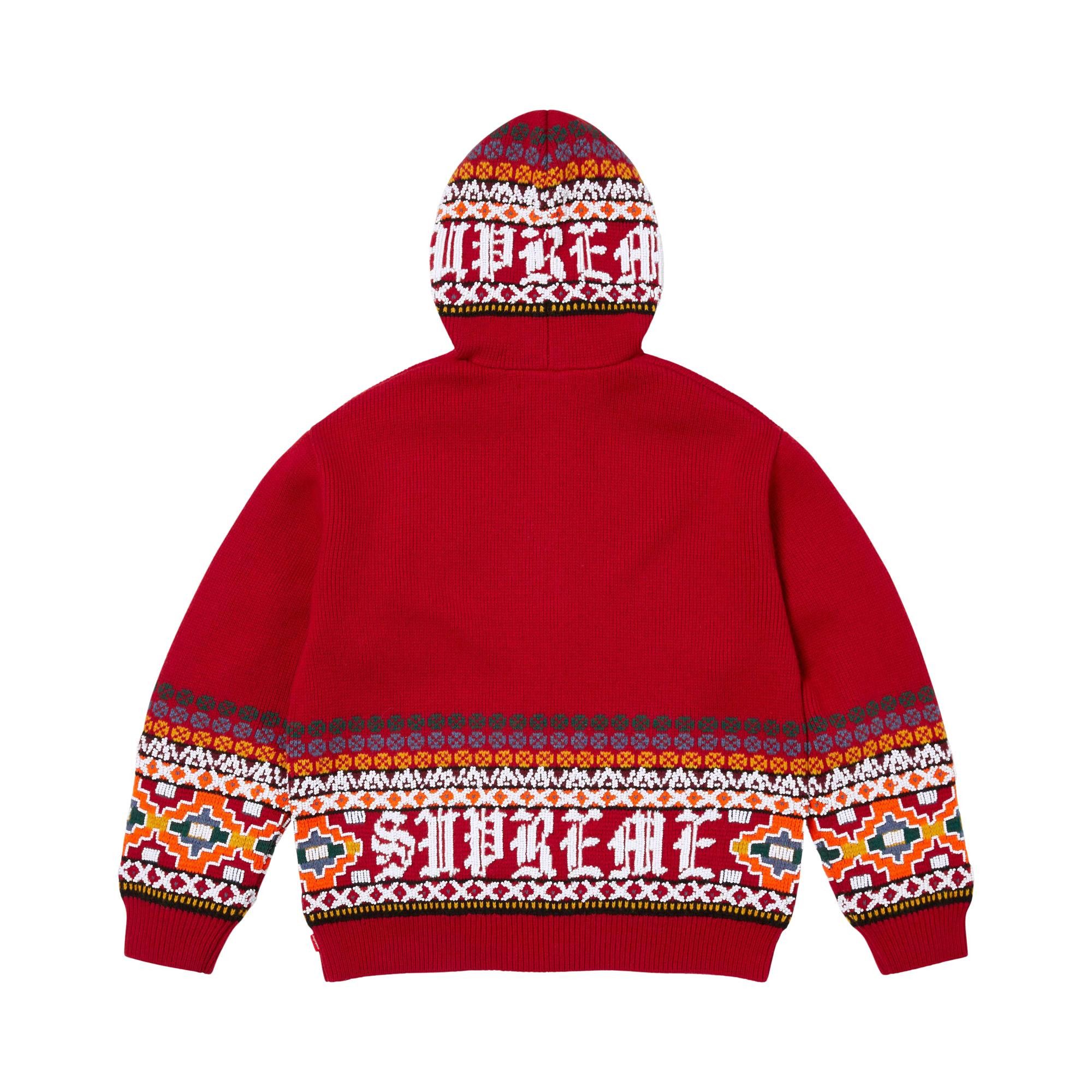 Buy Supreme Beaded Zip Up Hooded Sweater 'Red' - FW25SK43 RED | GOAT