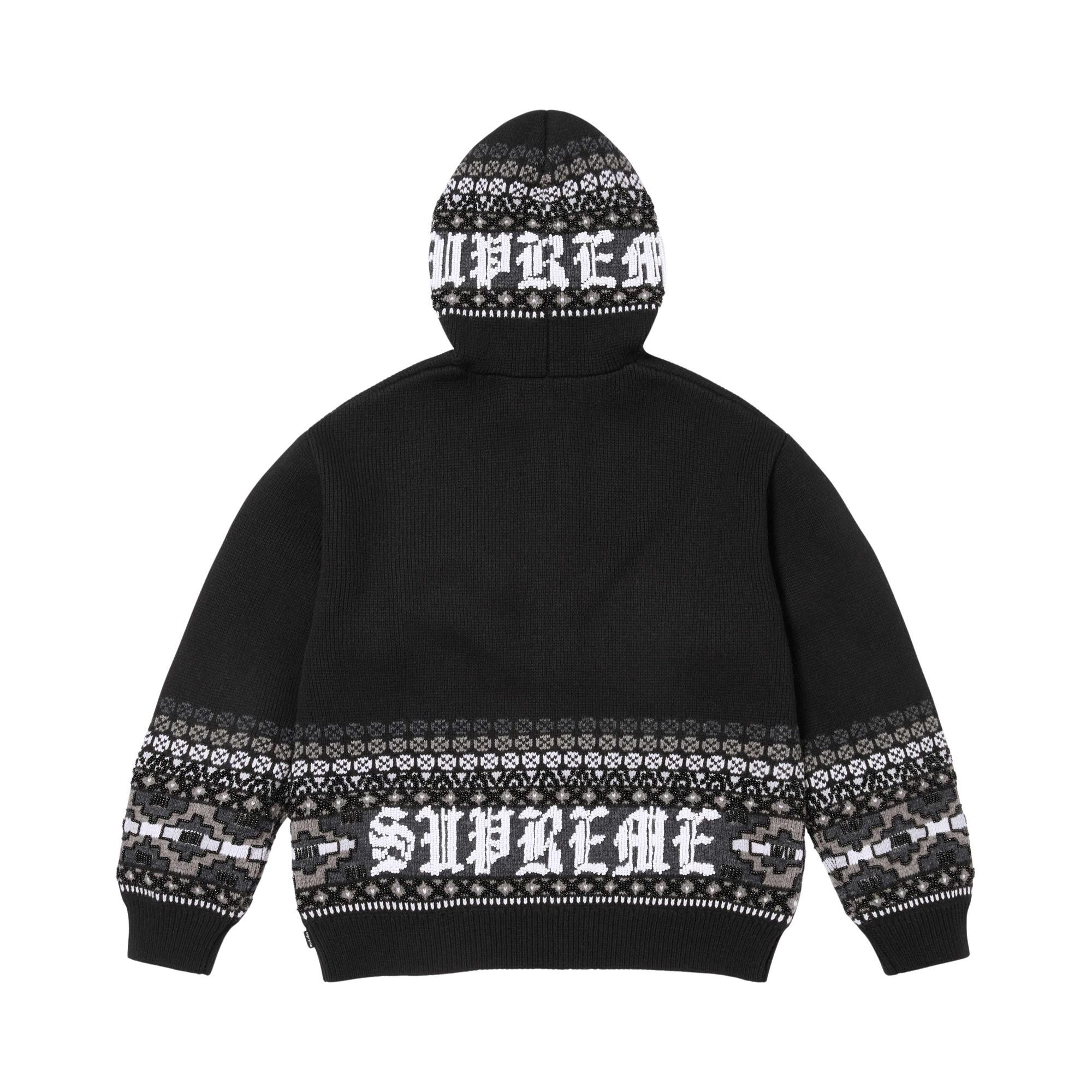 Supreme Beaded Applique Cardigan　　Black Supreme Beaded Applique Cardigan Black メンズ - SS23 - JP