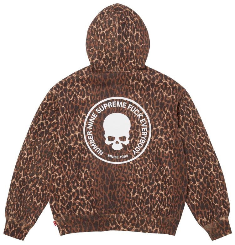 Supreme x Number NIne Hooded Sweatshirt Leopard