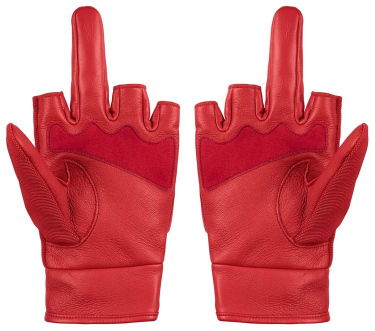 Supreme x Number NIne Leather Gloves Red