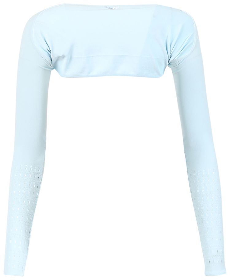 Alaia Seamless Knitted Swim Bolero Bleu Ciel