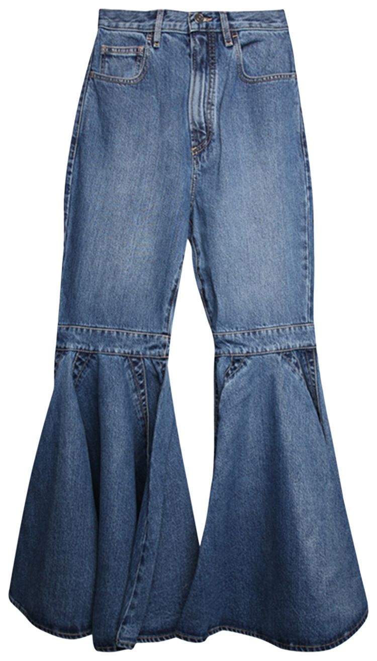 Alaia Crinoline Jeans Bleu