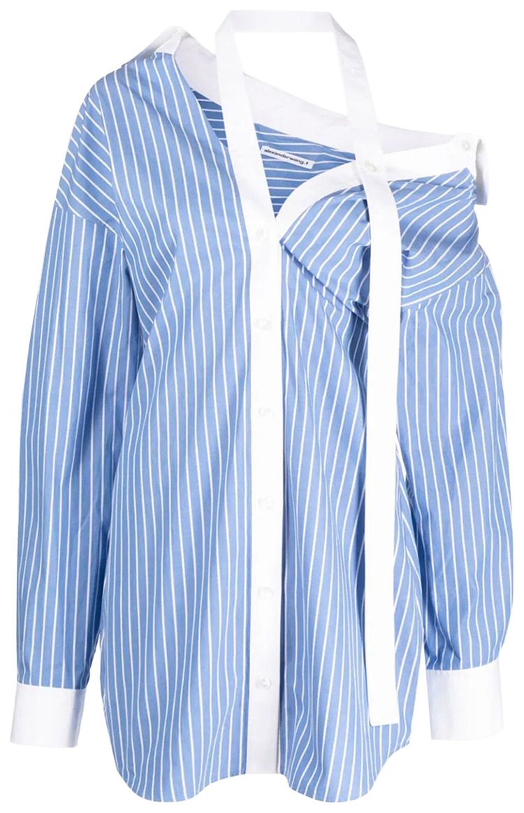 Alexander Wang Button Down Dress BlueWhite