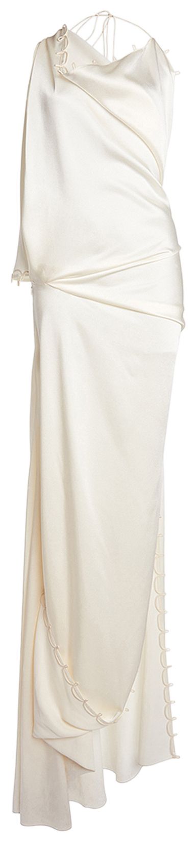 Victoria Beckham Rouleaux Detail Sleeveless Gown Ivory
