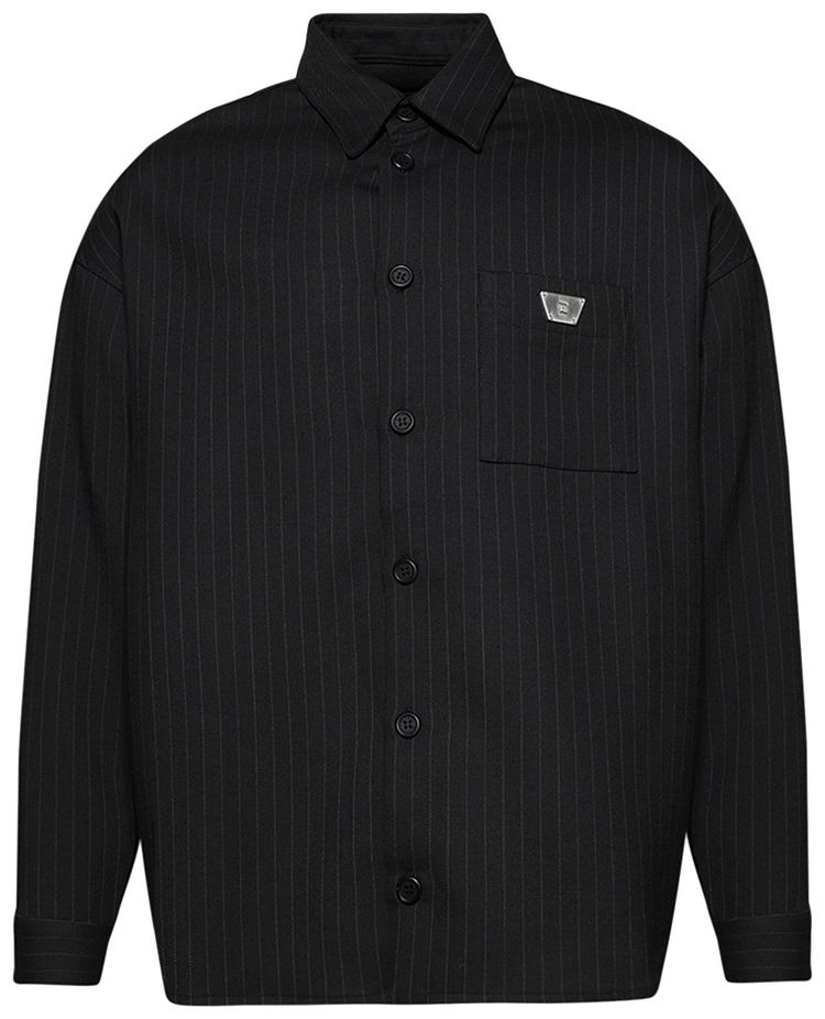 MISBHV Pinstripe Overshirt Black
