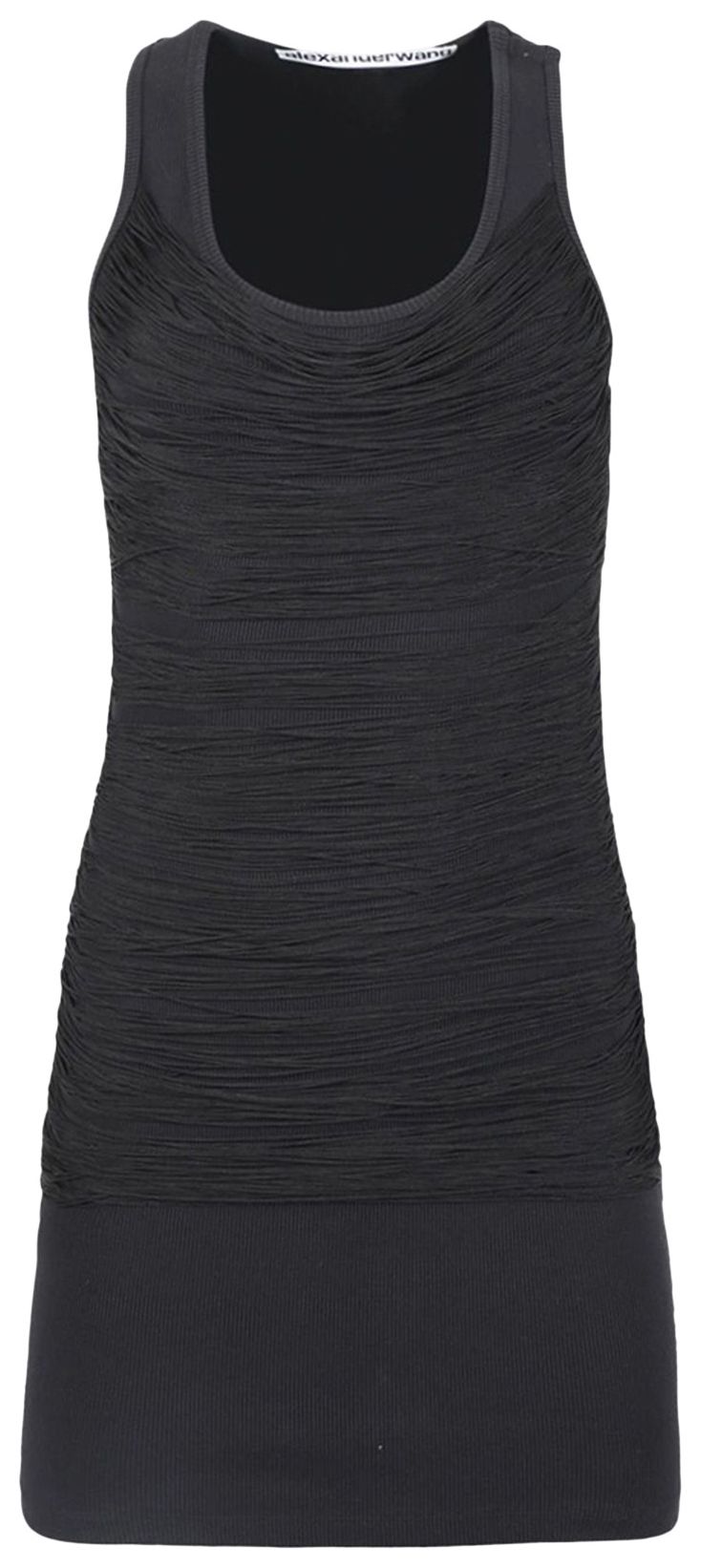 Alexander Wang Fringe Tank Dress Black