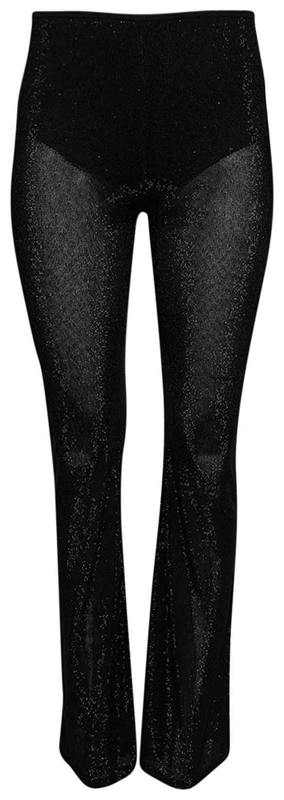 Alexander Wang Clear Bead Hotfix Boot Leg Pant Black