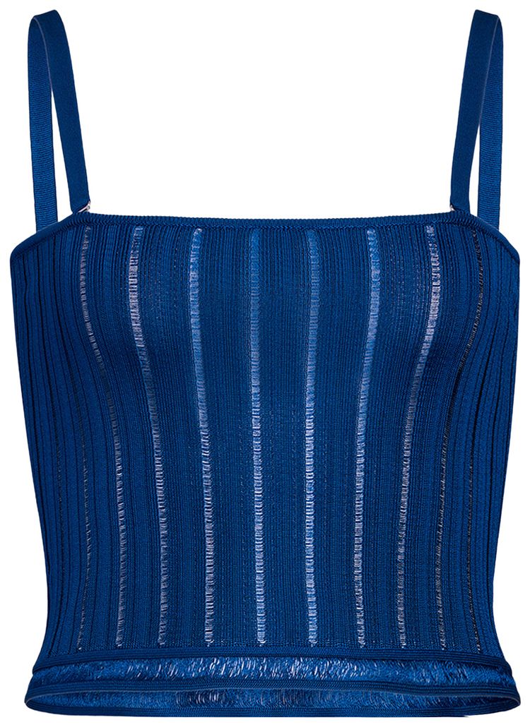 Alaia Crino Bustier Bleu Canard
