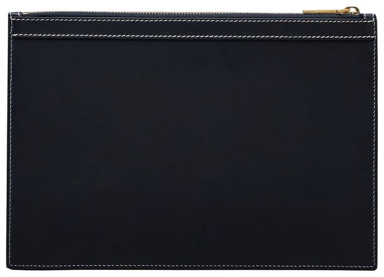 Thom Browne Small Document Holder in Vacchetta Navy