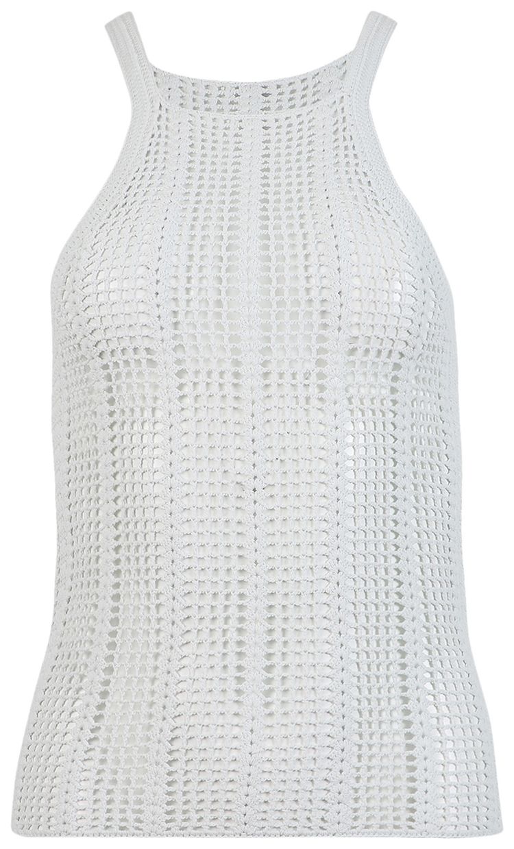 Dion Lee Open Crochet Tank Clear Blue