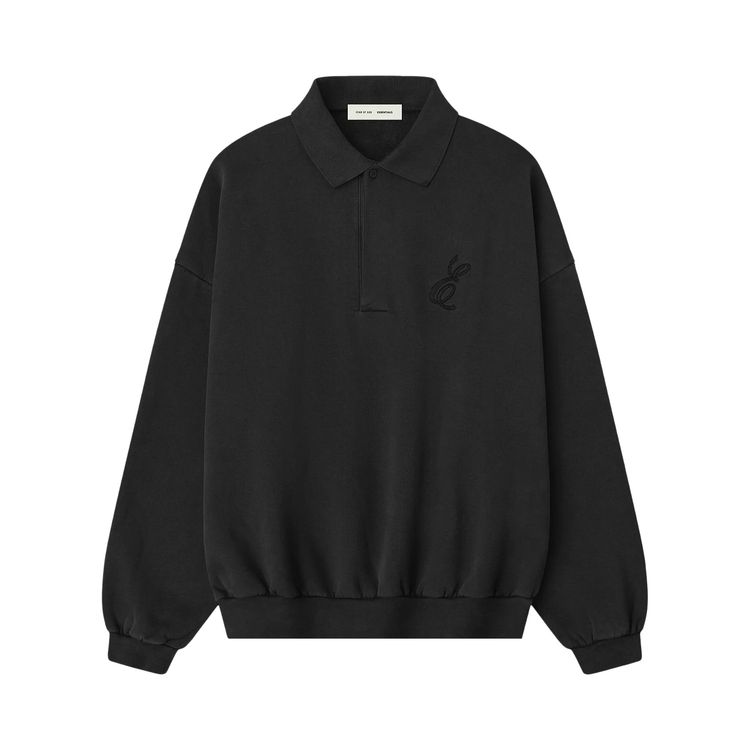 Buy Fear of God Essentials Embroidered Classic Polo Sweatshirt 'Vintage ...