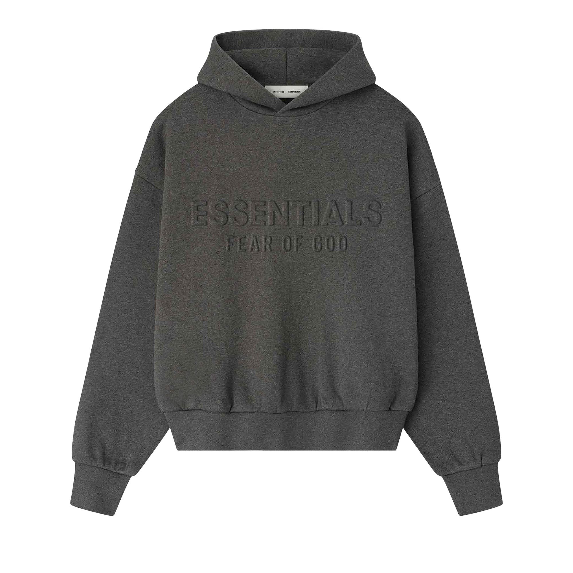 Buy Fear of God Essentials Embossed Classic Hoodie 'Charcoal