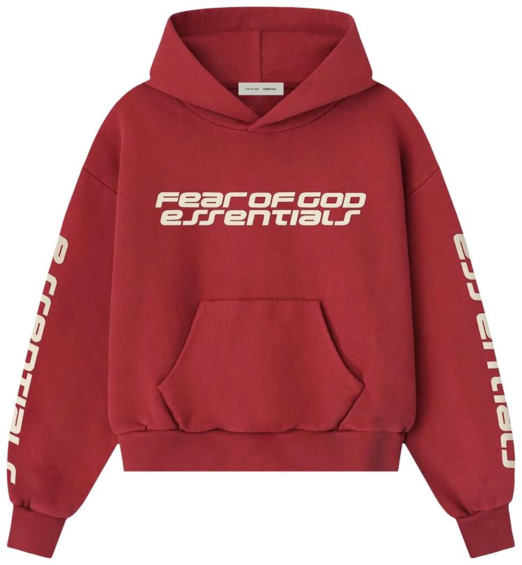 Fear of God Essentials Classic Hoodie Crimson