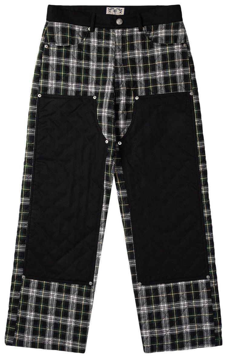 Eric Emanuel EE Quilted Pant GreenWhite Flannel