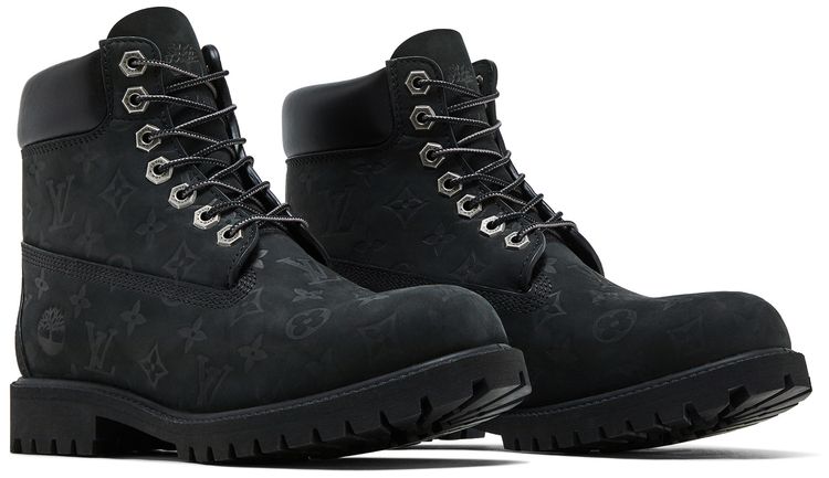Louis Vuitton x Timberland 6 Inch Ankle Boot Embossed Monogram Black