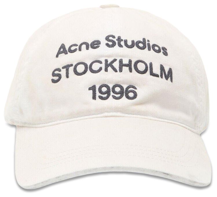 Acne Studios Logo Baseball Cap Dusty White