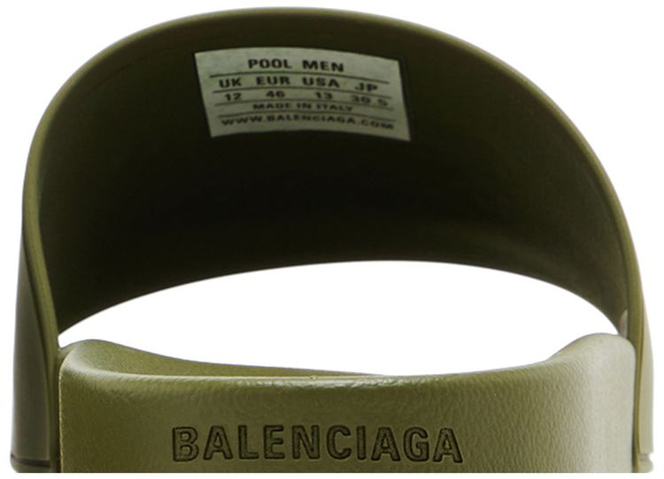 Balenciaga Pool Slides Khaki