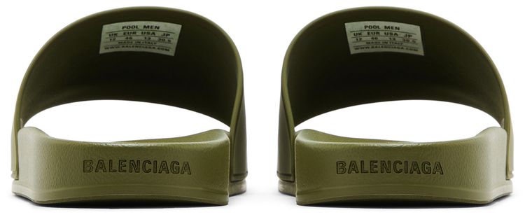 Balenciaga Pool Slides Khaki