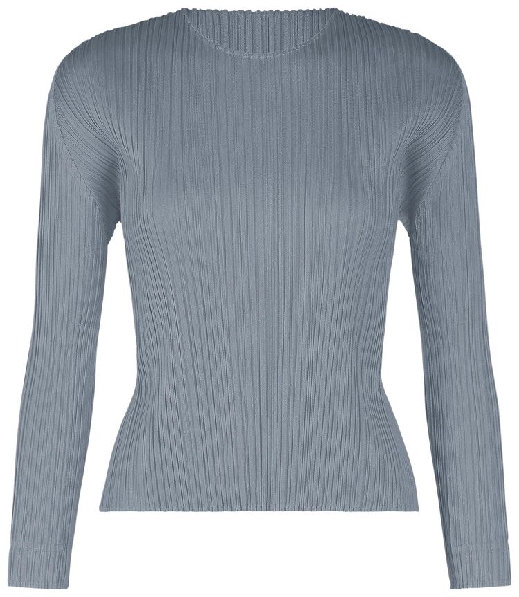 Pleats Please Issey Miyake Monthly Colors December Shirt Steel Blue