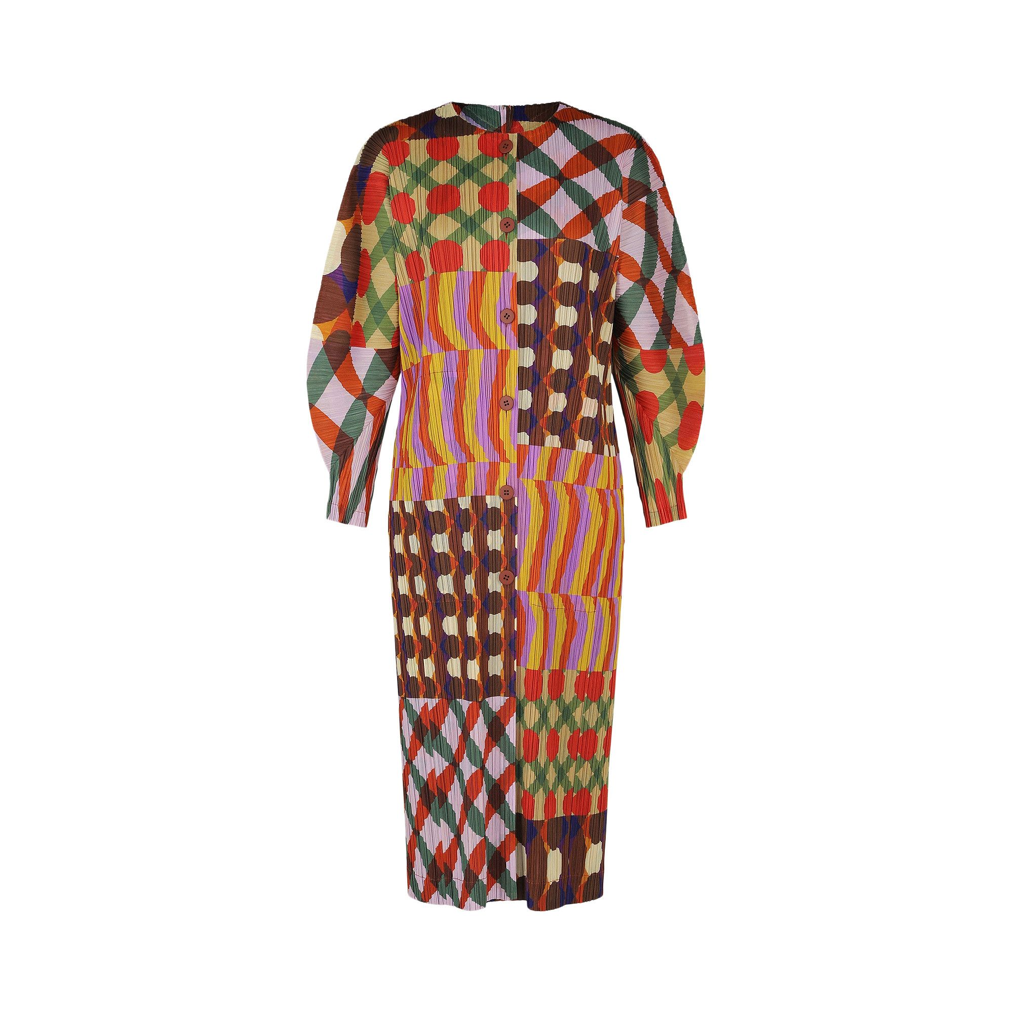 Buy Pleats Please Issey Miyake Harmony Coat 'Pink' - PP58JA723 22